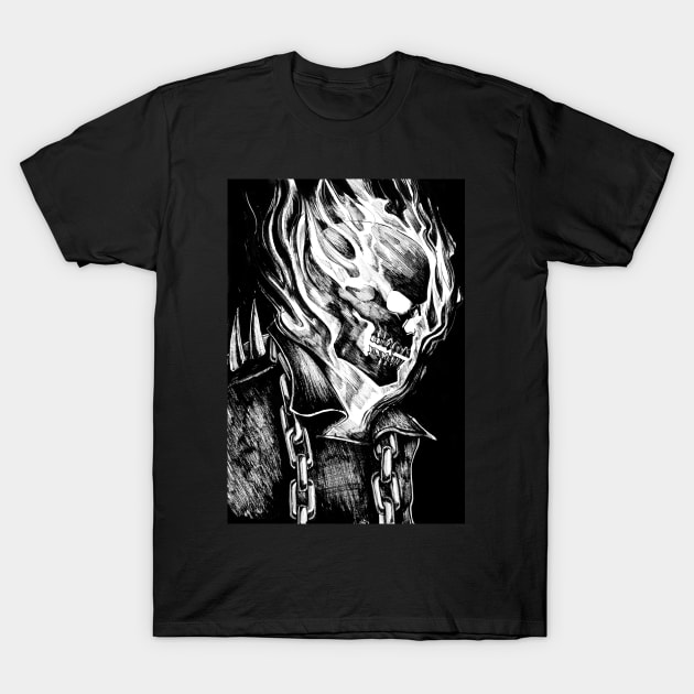 Ghost Rider - Inktober 2018 T-Shirt by Jomeeo